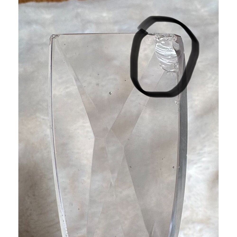 Set of 2 Crystal Lead Cut Clear Glass Perfume Bottles with Stoppers Vanity Decor - Picture 9 of 16